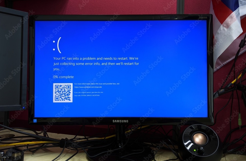 Blue Screen of Death (BSoD) in Windows