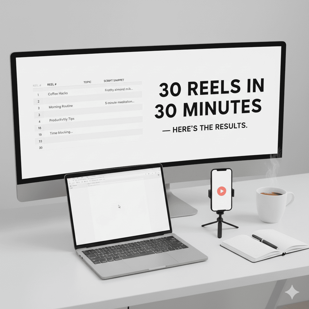 AI To Script 30 Reels