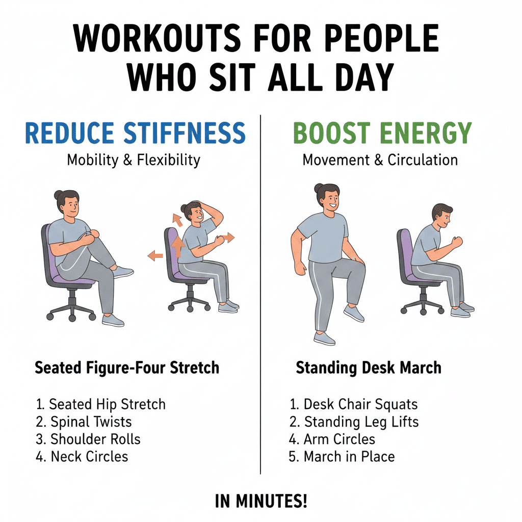 Best Workouts for People Who Sit All Day