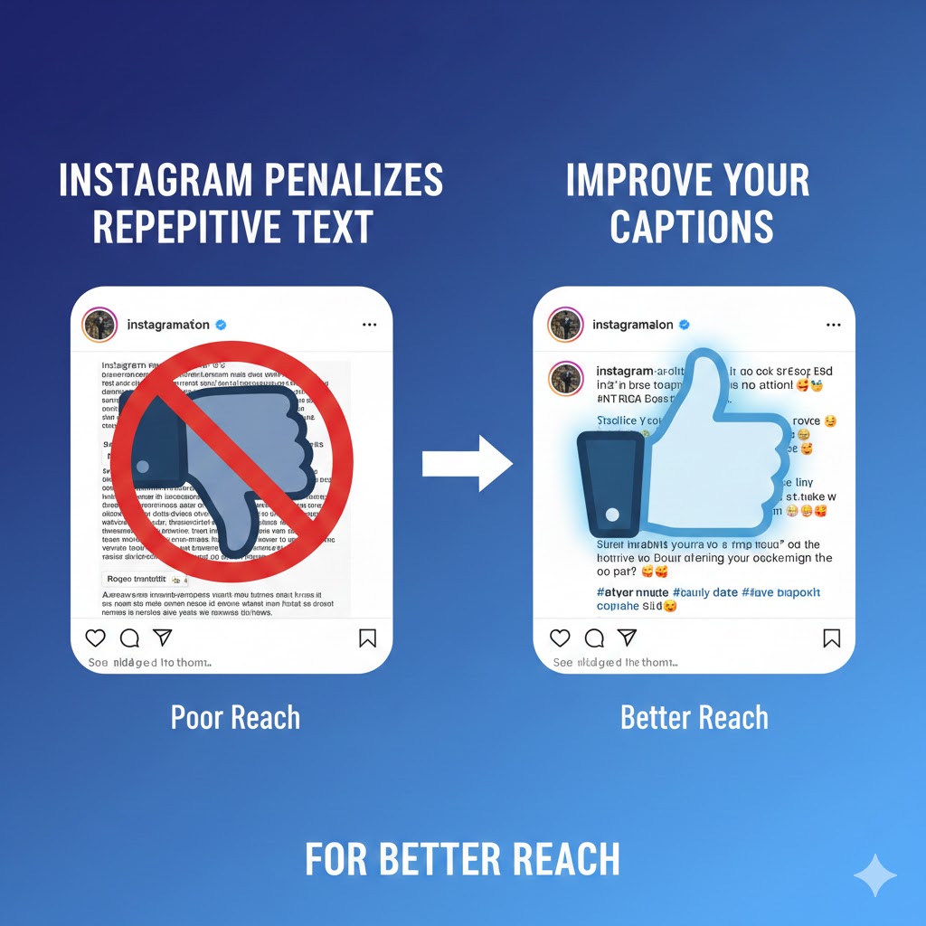 Instagram Penalizes Repetitive Text