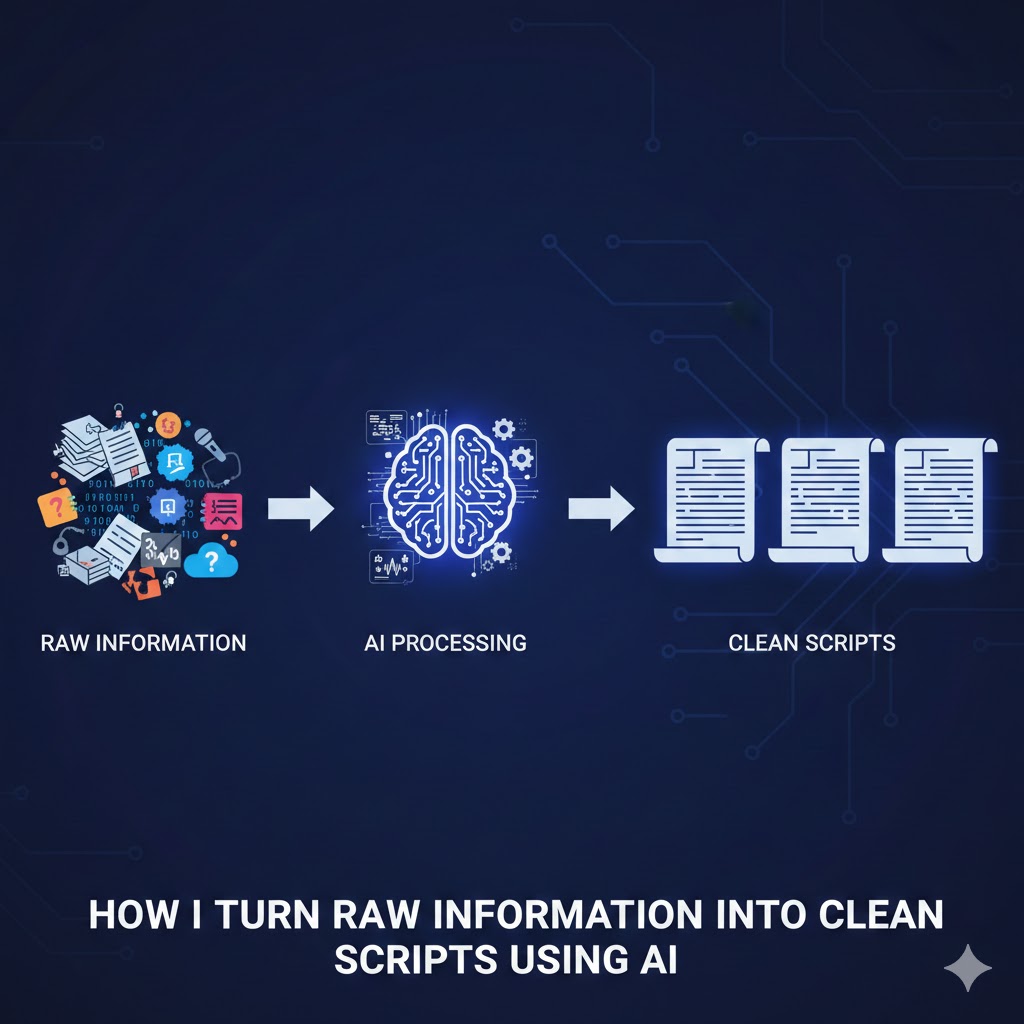 Raw Information Into Clean Scripts using AI
