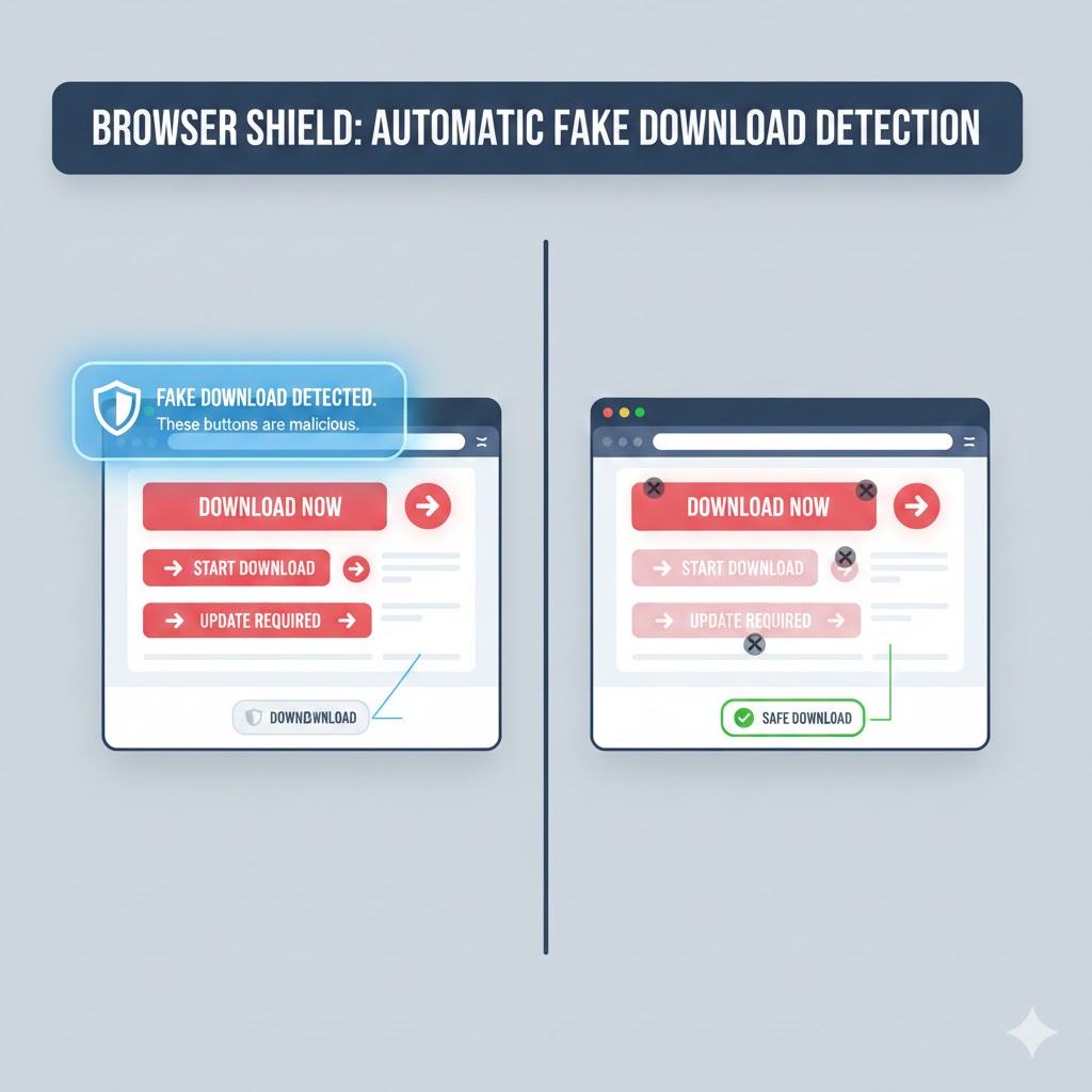 Browser Feature Detects Fake Download Buttons