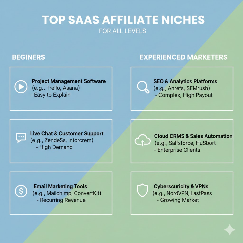 SaaS Affiliate Niches