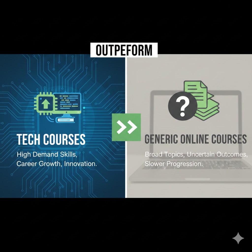 Tech Courses Outperform Generic Online Courses