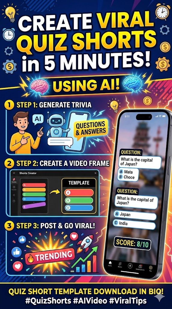 Create Viral Quiz Shorts in 5 Minutes