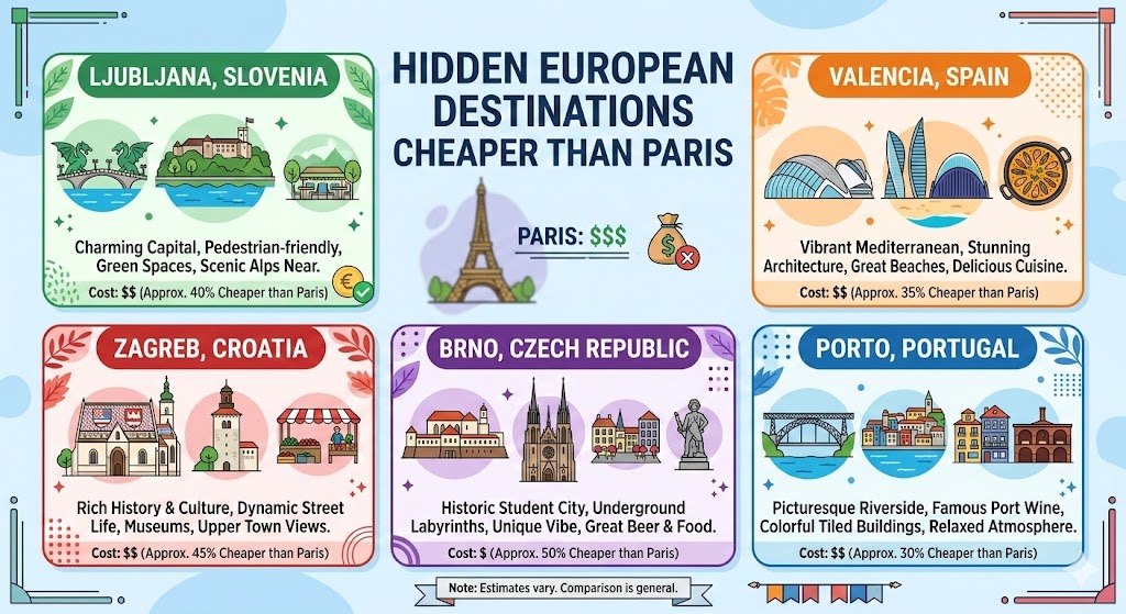 Hidden European Destinations Cheaper Than Paris