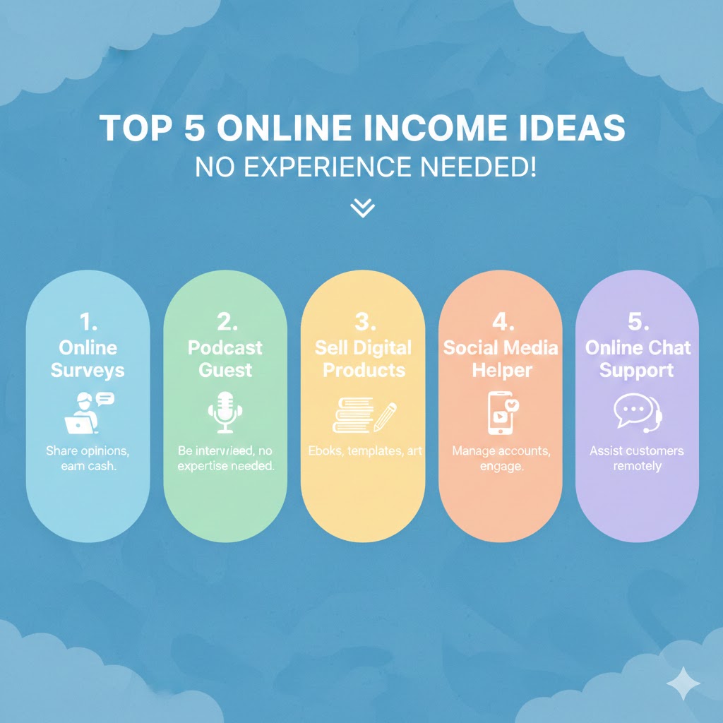 Top 5 Online Income Ideas