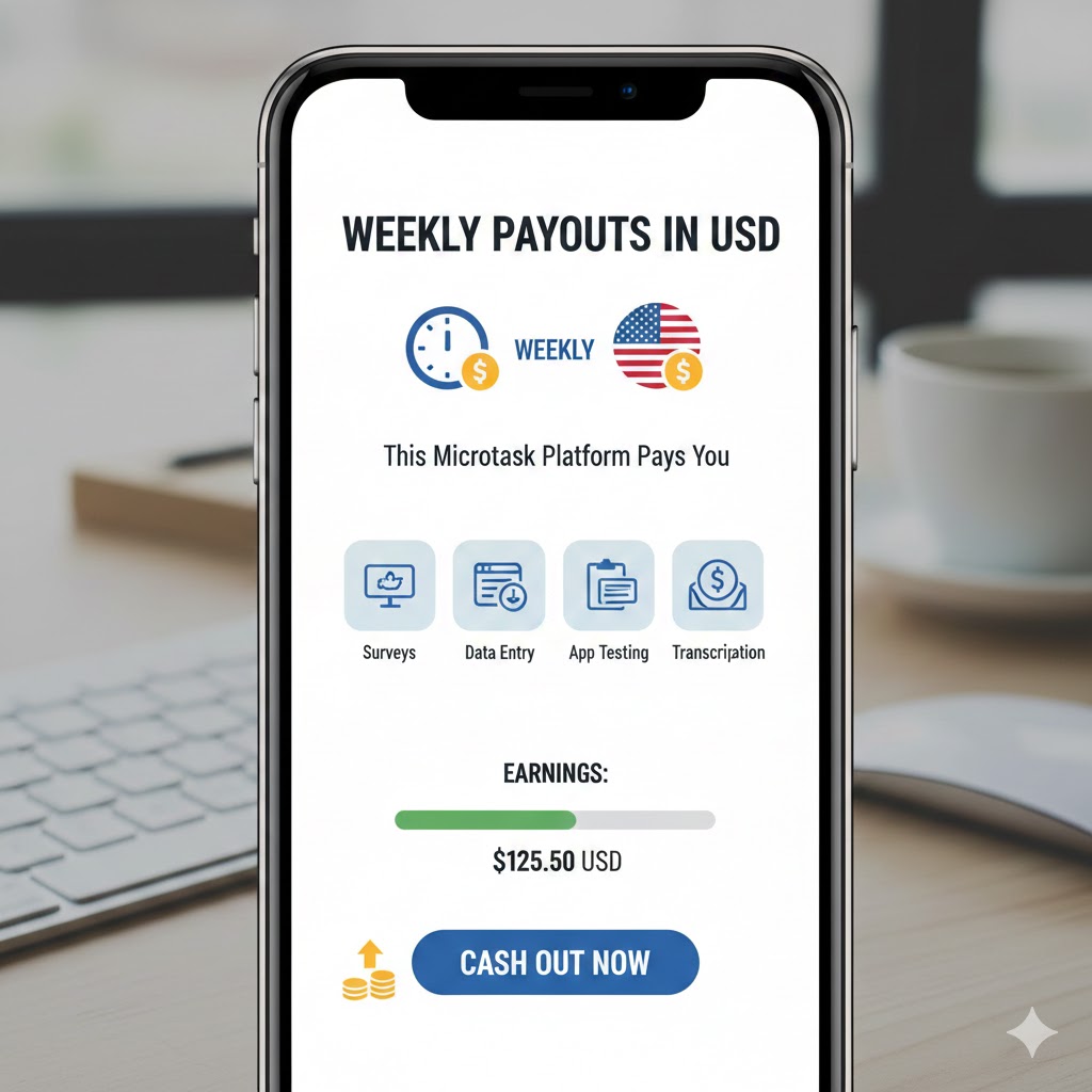 Microtask Platform Pays You Weekly in USD