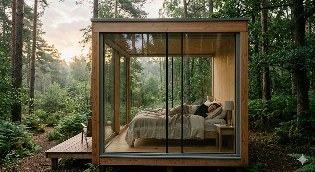 Sleeping in a Glass Cabin