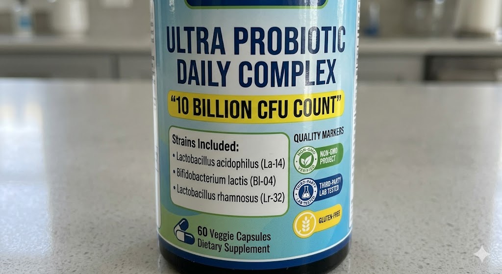 Choose best probiotics for women gut health from supplement label