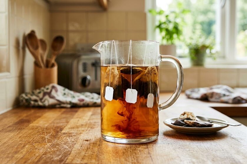 Store homemade iced tea for weekly routine