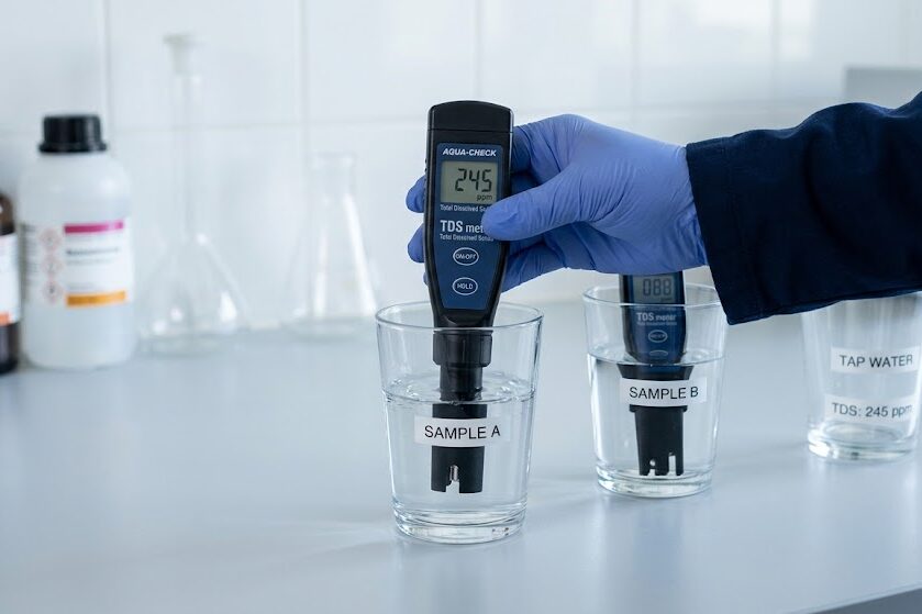 Test water quality with TDS meter at home