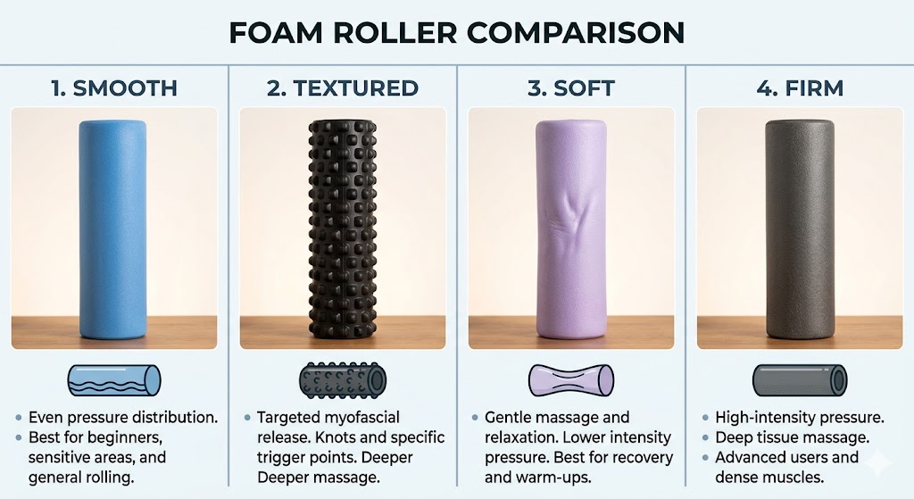 Choose best foam roller for sore muscles beginners