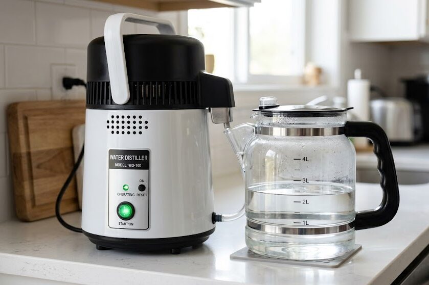 Use distilled water at home with a kitchen distiller