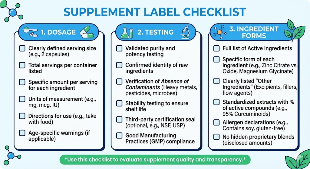 Choose safe longevity supplement with label review