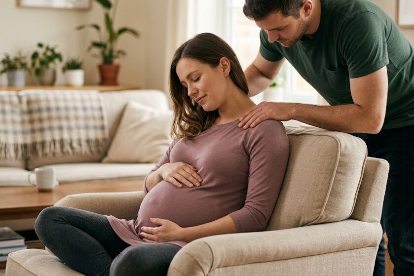 Practice prenatal massage at home safely