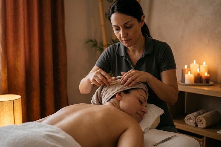 Experience ASMR scalp massage relaxation