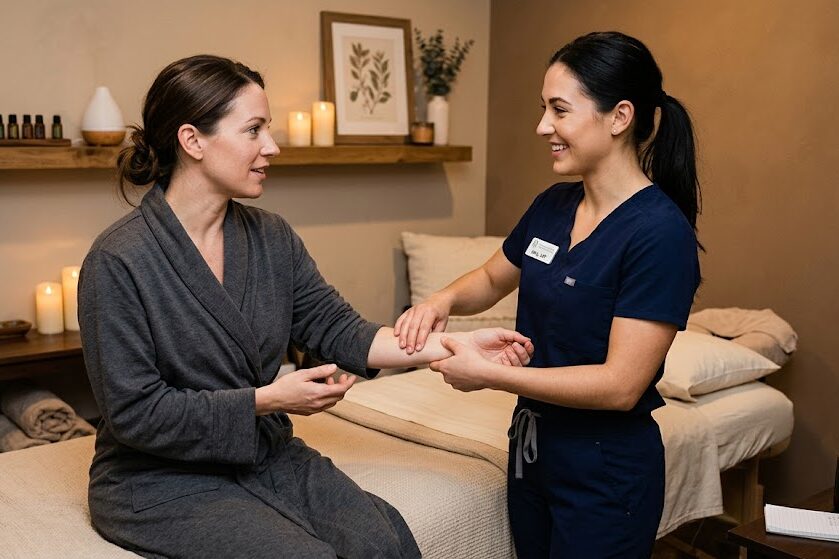 Adjust deep tissue massage pressure for safer treatment