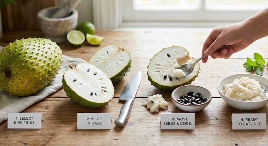 Learn how to eat fresh soursop safely