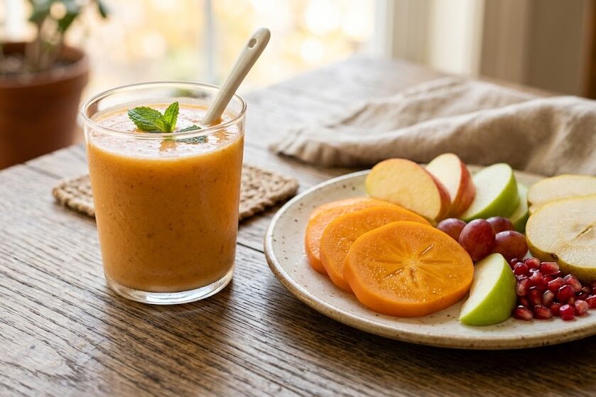 Make persimmon smoothie recipe at home