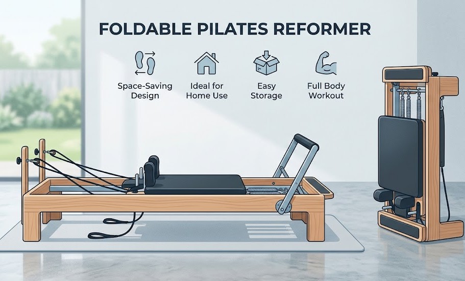 Foldable Pilates reformer
