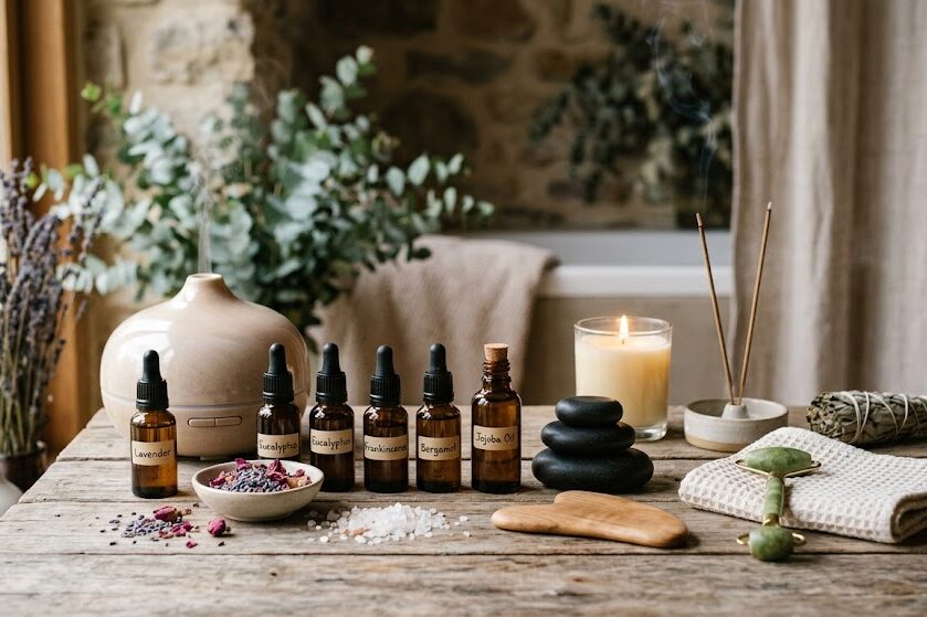 Use essential oils in holistic spa massage therapy