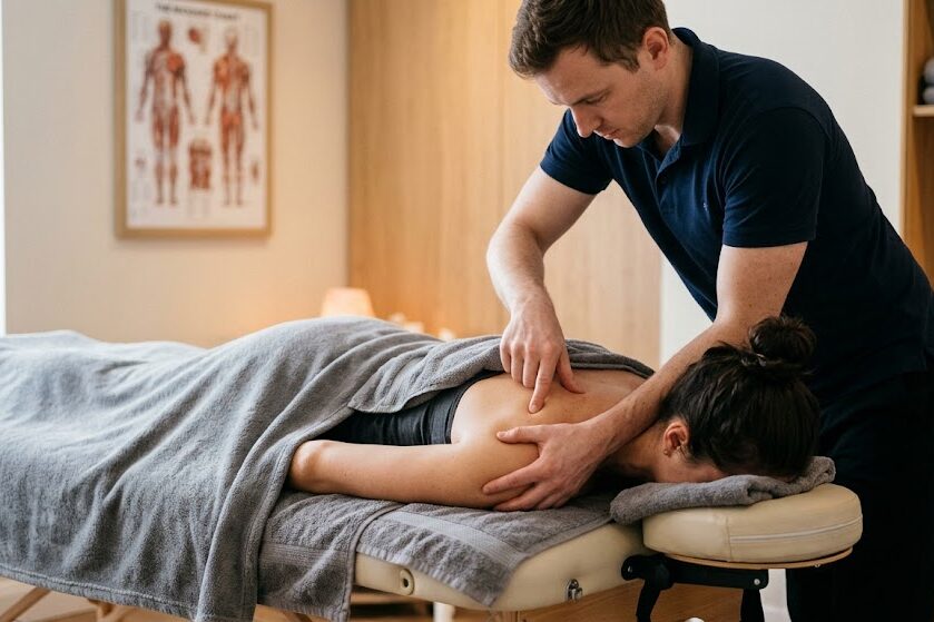 Apply trigger point massage for muscle knots