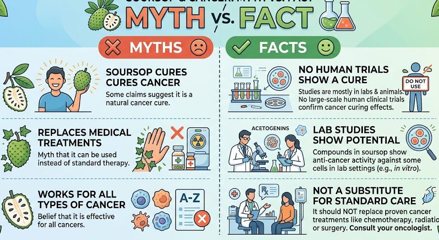 Separate soursop cancer myths from scientific evidence