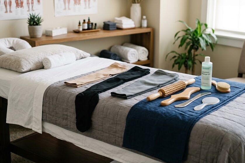 Use lymphatic drainage recovery tools after massage