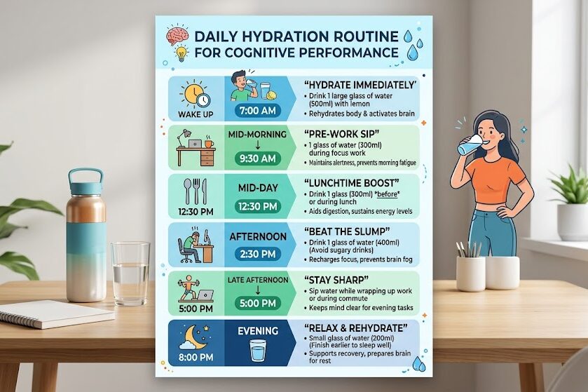 Track hydration for focus and productivity