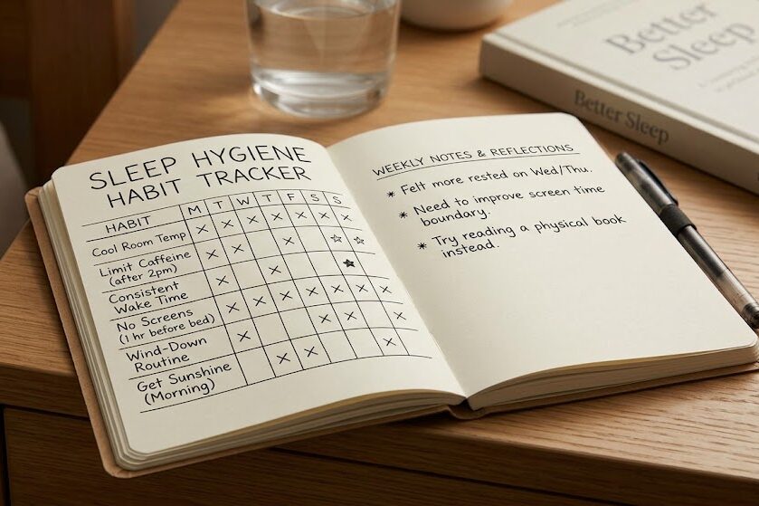 Track healthy sleep habits using sleep journal
