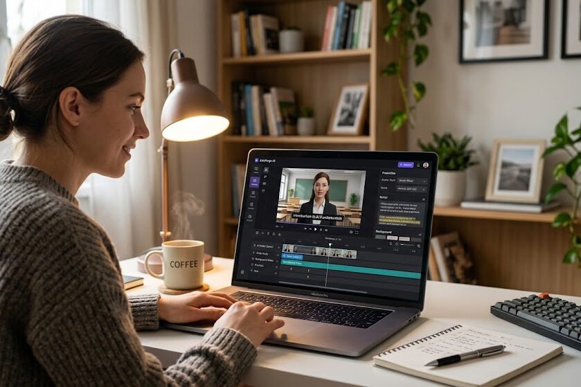 Generate AI video course lessons