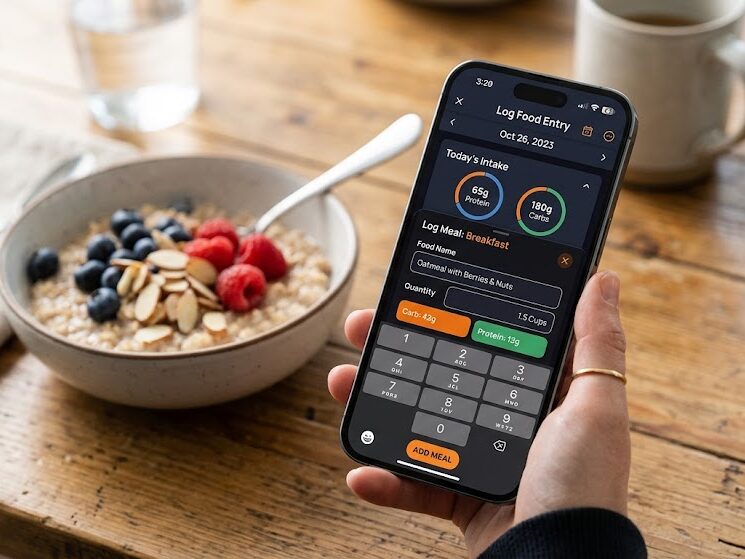 Track pre workout nutrition using fitness app