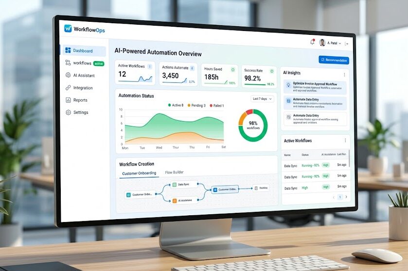 Automate business workflows using AI productivity tools