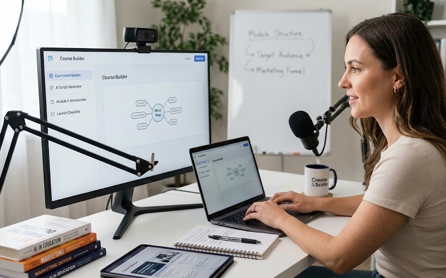 online course creation with AI