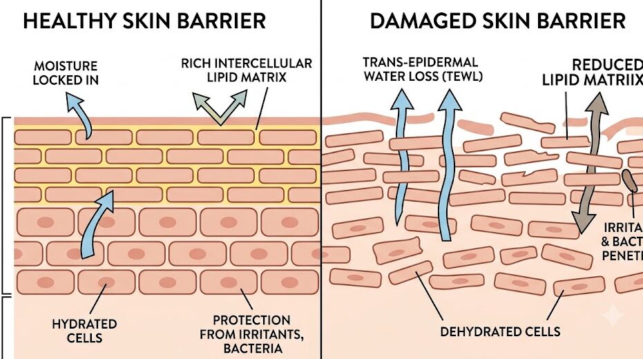 Understand skin barrier repair for dry skin