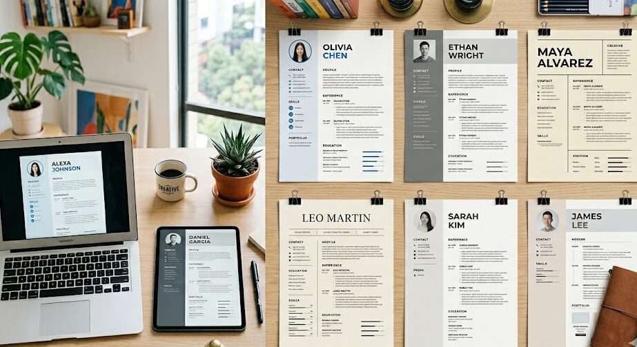 Customize resume template Canva content and design