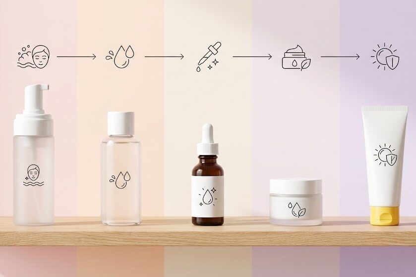 Apply peptide moisturizer in morning skincare routine