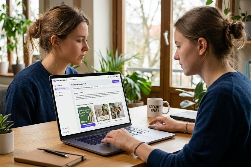 Generate AI social media content for small businesses