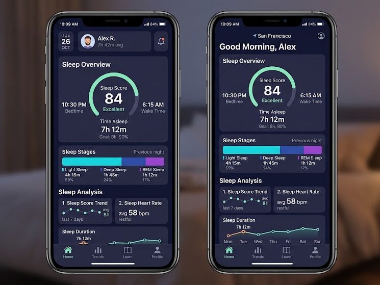 Track sleep hygiene habits with sleep monitoring app