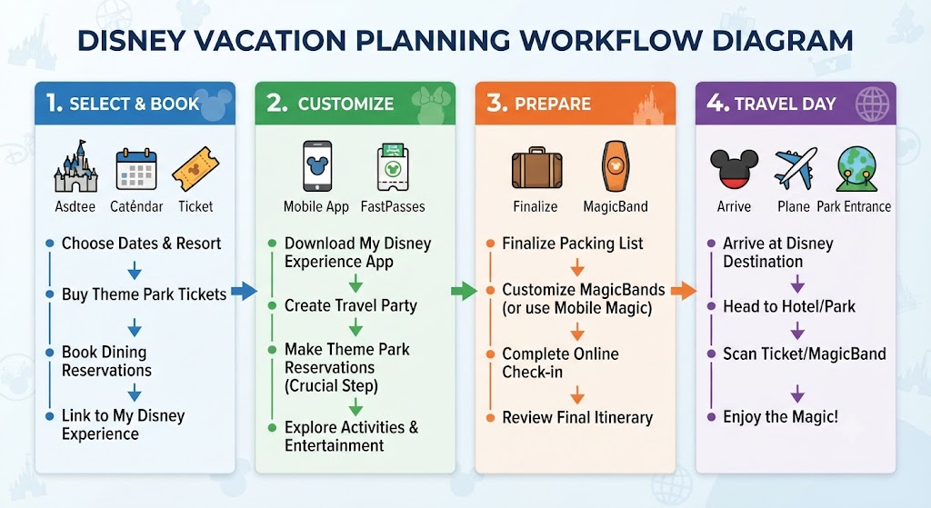 Plan Disney vacation step by step