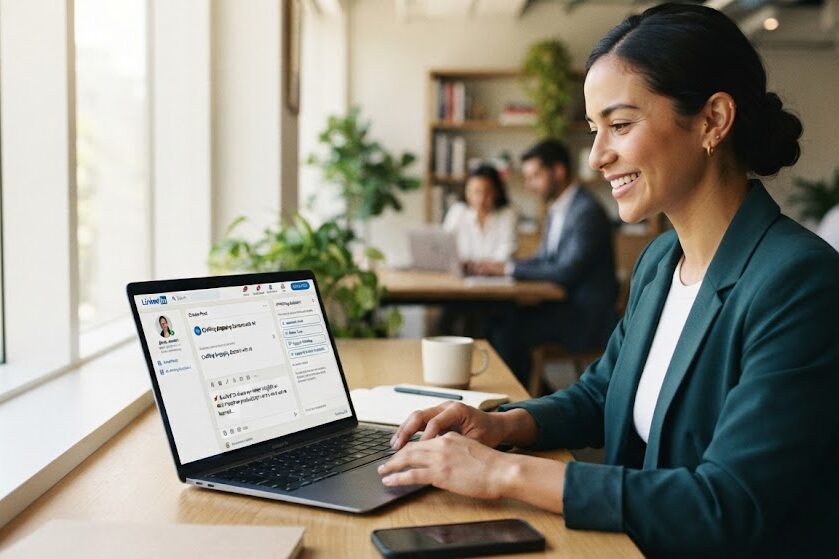 Create LinkedIn content using AI writing tools