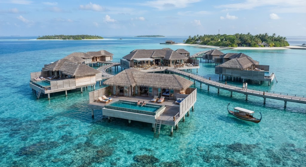 Luxury floating hotel in Maldives