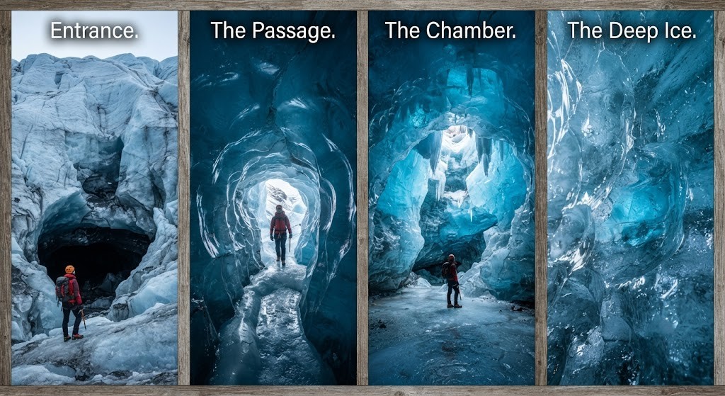 Visit spectacular glacier ice cave tours