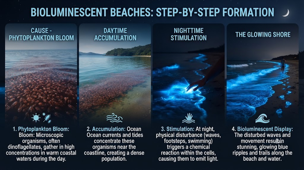 Bioluminescent Beaches