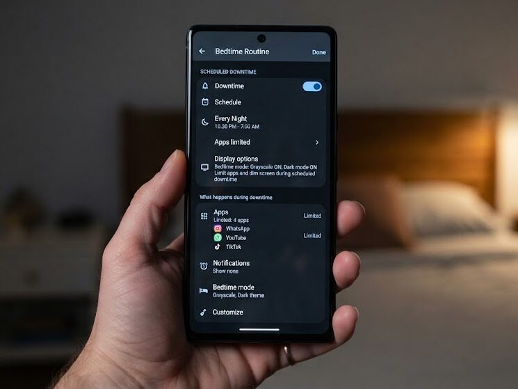 Set screen limits for healthier sleep habits