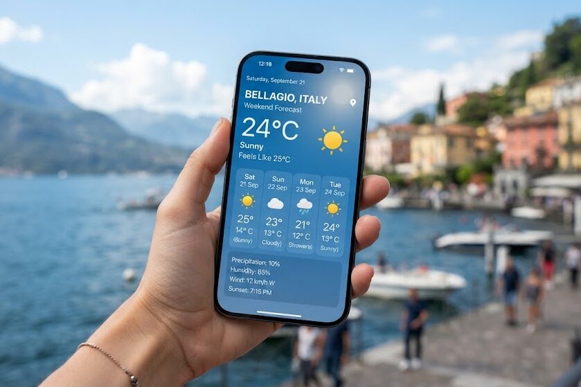 Check destination weather before a spontaneous trip