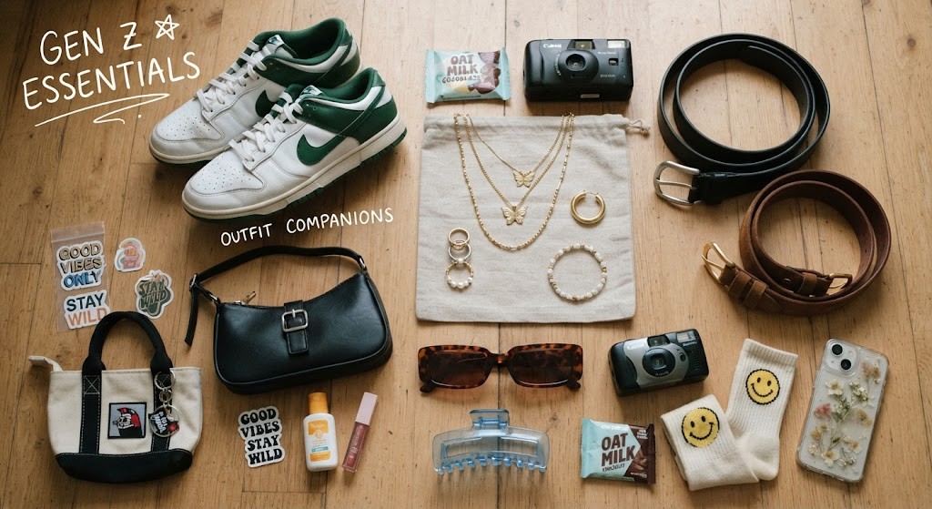 Style Gen Z accessories with everyday wardrobe pieces