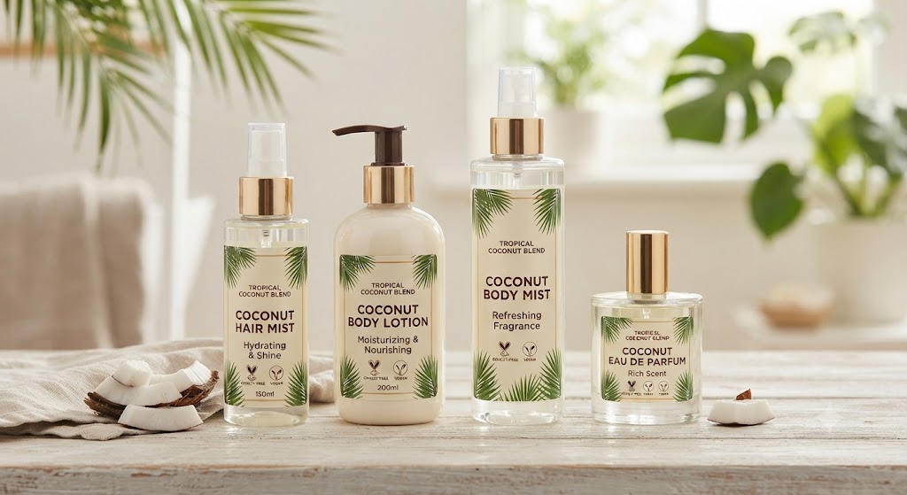 Compare coconut scented products for a complete fragrance routine