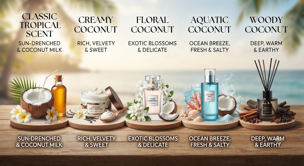 Explore modern coconut fragrance trend styles